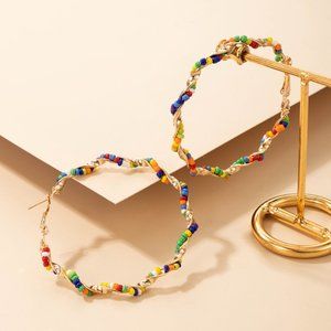 Beads Hoop Earrings